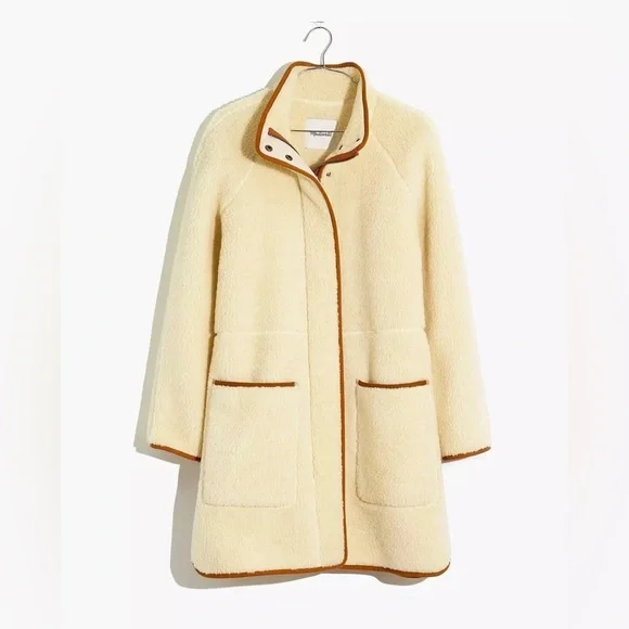 NEW Madewell Sherpa Estate Coat - Picture 4 of 7